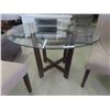 Image 2 : Glass Top Table 29 1/2'' x 45'' Diam. With 4