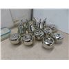 Image 3 : large glass serving tray, 14 silver glass ornaments, 