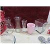 Image 2 : 5 vases, decorative rooster 15"H, kitchen utensils