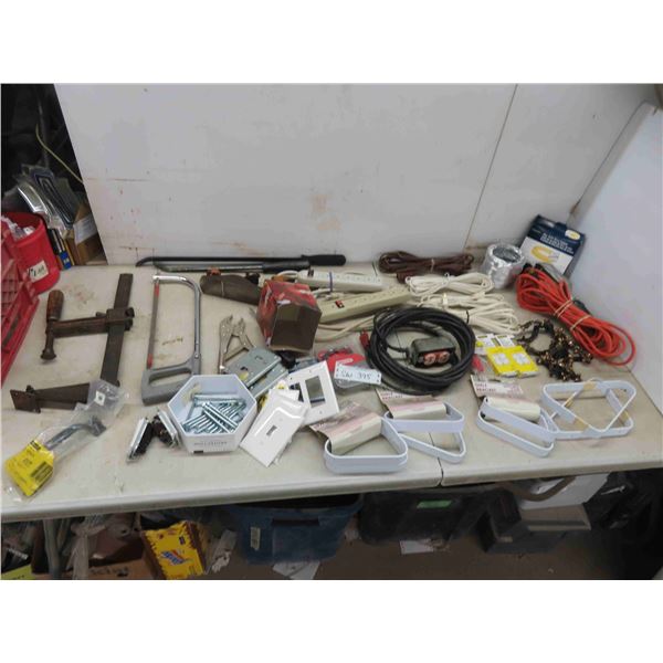extention cords, new hinges, shelf brackets