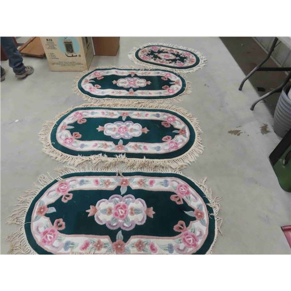 4 area rugs 20x47x23, 50x24,34x23