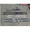 Image 1 : 3 sets of skis with poles 