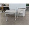 Image 1 : 2 painted stands  22x24x21, 16x12x25.5