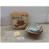 Image 1 : NOS pyrex 4 pc nesting bowl set, old orchard with origional box 