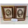 Image 1 : 2 framed canadian native authentic caribou hair 