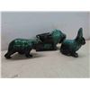 Image 2 : 3 piece blue mountian: bison, rabbit, bear 