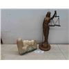 Image 1 : scales of justice statue 17" tall and mountt rushmore 