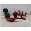 Image 1 : 5 pc blue mountian pottery, brown candle holder