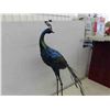 Image 3 : Colorful Metal Peacock 35'' Tall 
