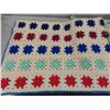 Image 3 : 2 Knitted/Crochet Blankets, 1 Blue Fleece Blanket 