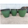 Image 1 : 3 Large Plastic Flower Pots 22'' x 21'' H 