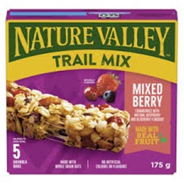 NEW 2 X 175G NATURE VALLEY TRAIL MIX MIXED BERRY