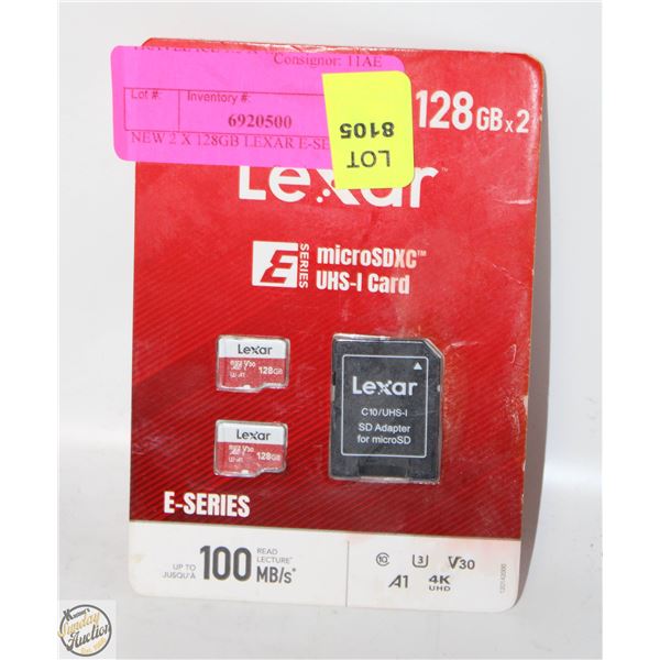 NEW 2 X 128GB LEXAR E-SERIES