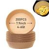 Image 1 : NEW 200 PIECES AIR FRYER PARCHMENT PAPER 7.9 INCHS