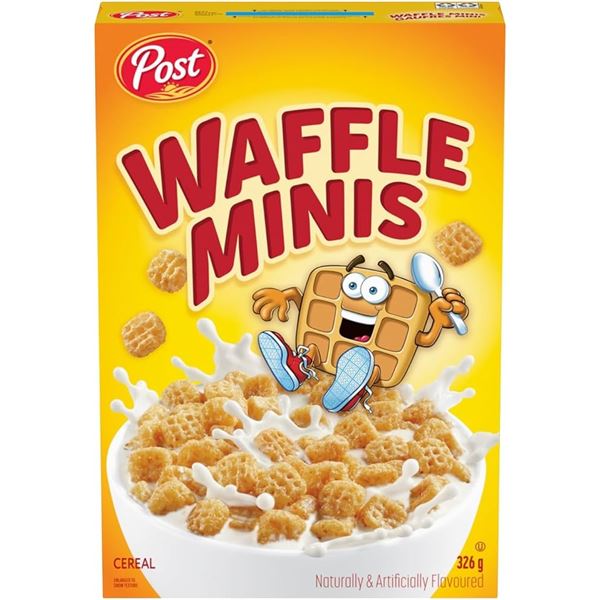 NEW 326G WAFFLE MINIS CEREAL