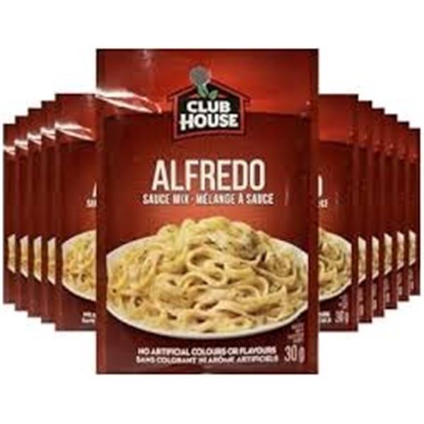 NEW 12 X 30G CLUB HOUSE ALFREDO SAUCE