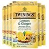 Image 1 : NEW 6 X 20 TWININGS LEMON & GINGER HERBAL TEA