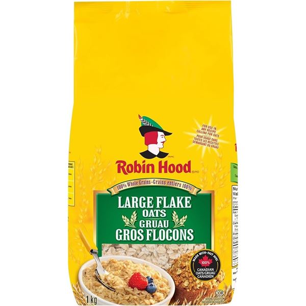 NEW 1KG ROBIN HOOD LARGE FLAKE OATS