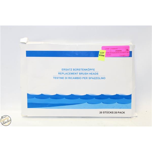NEW 20 PACK REPLACEMENT BRUSH HEADS