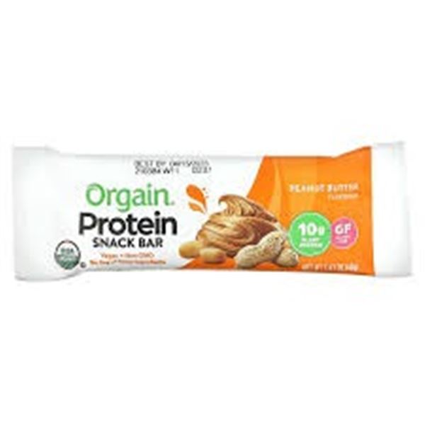 NEW 12 X 40G ORGAIN PROTEIN SNACK BAR PEANUT BUTTE