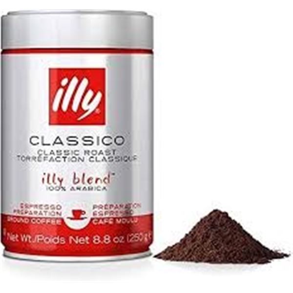 NEW 250G ILLY CLASSICO CLASSIC ROAST GROUND COFFEE
