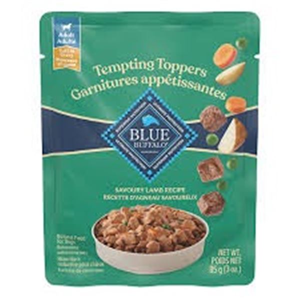 NEW REPACKED 12 X 85G BLUE BUFFALO SAVOURY LAMB