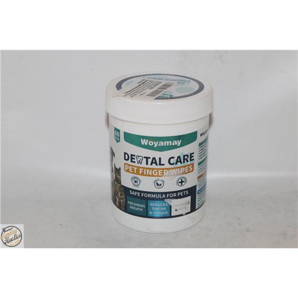 NEW 60 PIECES WOYAMAY DENTAL CARE PET FINGER WIPES