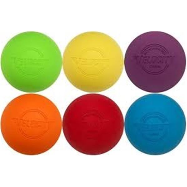 NEW 6 MULTI COLOR LACROSSE BALLS