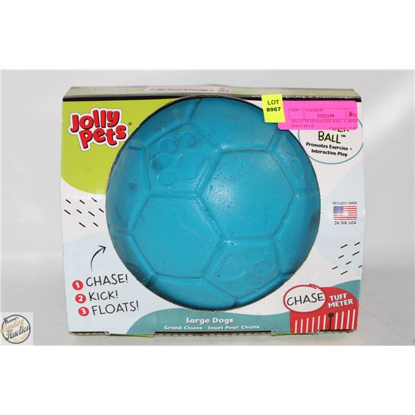JOLLY PETS SOCCER BALL LARGE DOGS BLUE