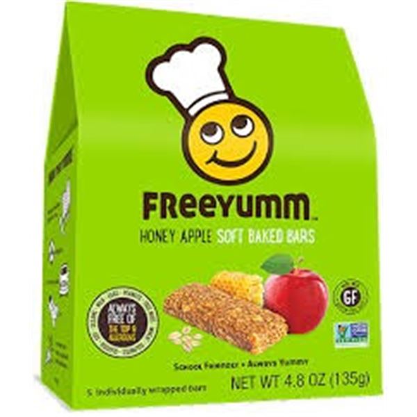 NEW REPACK2 X 135G FREEYUMM HONEY APPLE BAKED BARS