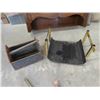 Image 2 : 3 Painted Chairs with No Seat, Firewood Holder, Walking Stick, Tool Box, Track Light