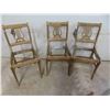 Image 8 : 3 Painted Chairs with No Seat, Firewood Holder, Walking Stick, Tool Box, Track Light
