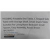 Image 2 : HOOBRO Foldable End Table, C Shaped Side Table with Storage