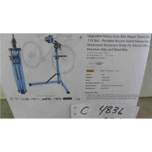 Upgraded Heavy Duty Bike Repair Stand (Max 110 lbs) - Portable Bicycle