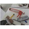 Image 2 : Caulking Gun, Pipe Wrench, Hack Saw, Clamp, Ball Pin 