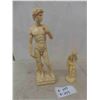 Image 1 : Roman Sculpture Male/Female 16'' Tall + 8'' Tall 
