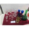 Image 1 : Crystal Wine Glasses, Decanter, Coasters, Copper Vase, 