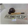 Image 1 : Mining Helmet, Fisherman Billy, 2 Manitoba License Plates 