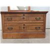 Image 8 : Antique 2 Drawer Dresser with Mirror 38x18x22" 