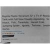 Image 2 : Reptile Plastic Terrarium, 12x7x9" Reptile tank with