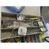 Image 2 : Fishing Tackle Box with Hooks, Lures, Jigs, Some New. 