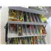 Image 3 : Fishing Tackle Box with Hooks, Lures, Jigs, Some New. 