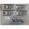 Image 1 : 5 USA License Plates: Manitoba, California