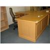 Image 1 : Oak Executive L-Shaped Double Ped Desk