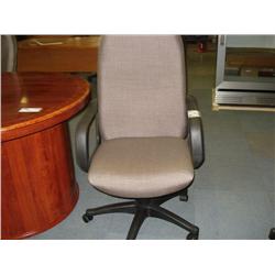 Beige Cloth Gaslift Chair