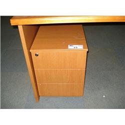 Oak 2 Drawer Mobile Pedestal