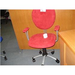 Burgundy Cloth Gaslift Chair