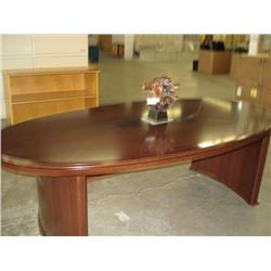 Walnut Oval 8-ft Boardroom Table