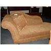 Image 1 : Gold Cloth Queen Ann Chaise Lounge Chair