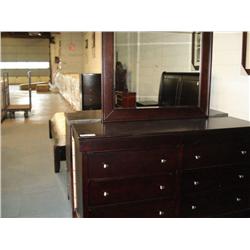 Walnut Dresser W/mirror